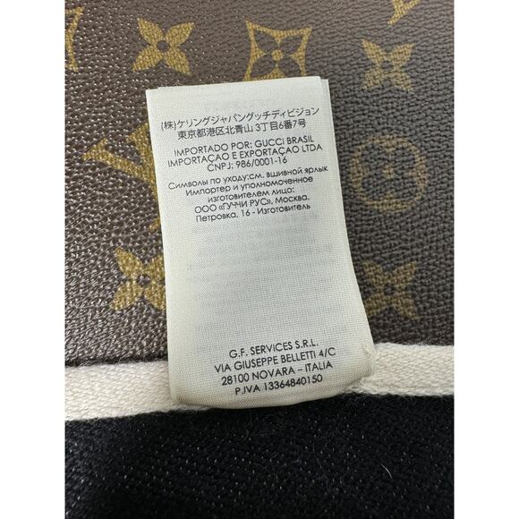 EUC Gucci Unisex GG-Jacquard Monogram Striped Wool Scarf - Picture 9 of 9